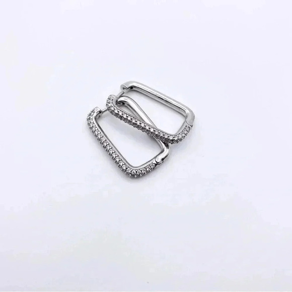 SQUARE Hoops Earrings - Picture 1 of 3